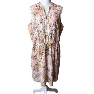 Women's APT 9 XXL Floral Dress Sleeveless V Neck  Elastic Waist Pockets